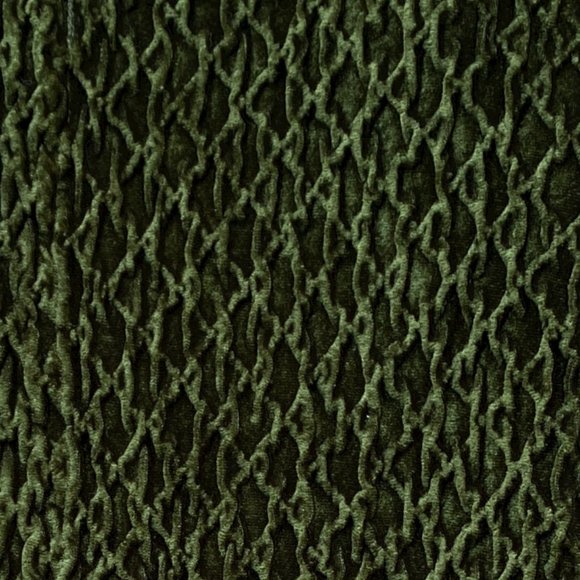 Great Cavalier Dark Green Crushed Velvet Crinkle Diamond Pattern Button Blazer-M - Picture 13 of 15